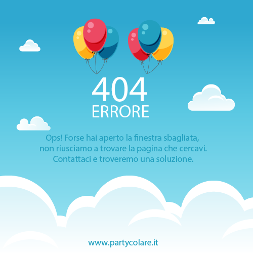 404 Partycolare - Pagina non trovata